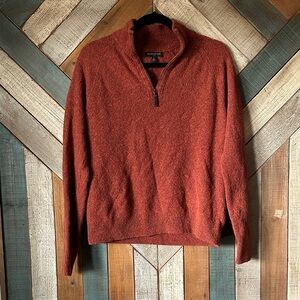 Banana Republic Men's Zip-Up Sweater in Rust